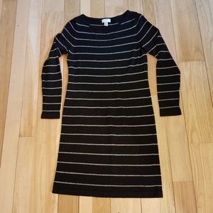 Black and silver sweater dress
